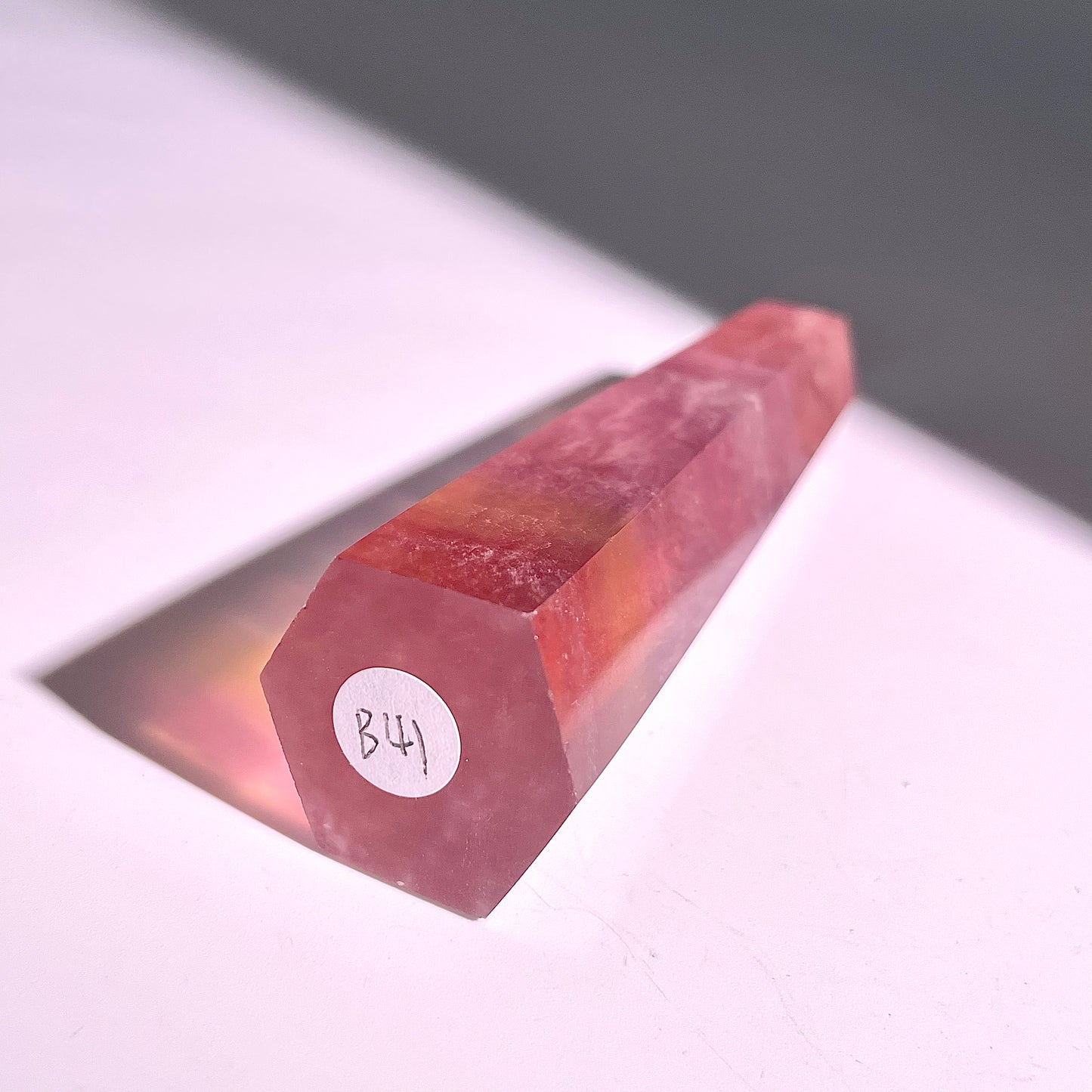 B41◇1点物◇フローライト ピラー◇120×23×23mm◇天然石・鉱物・パワーストーン