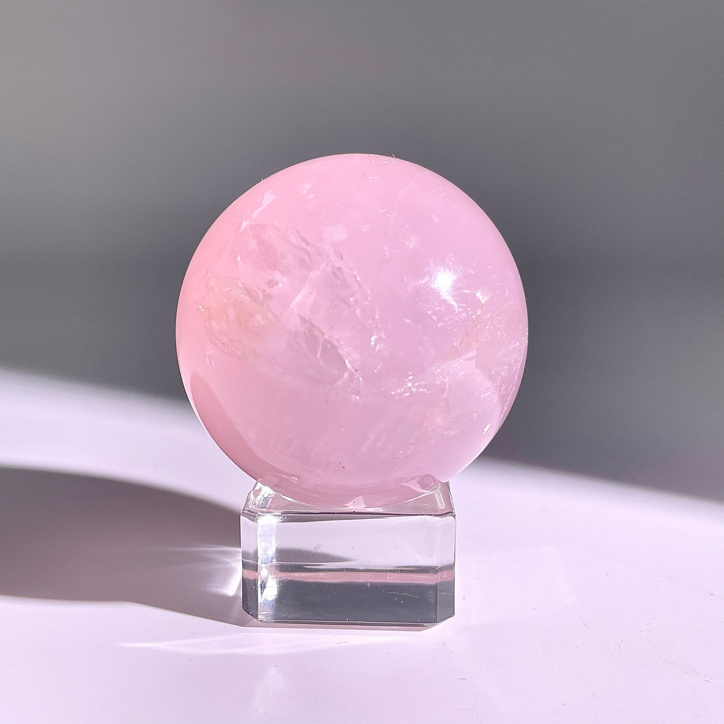 B66◇1点物◇ローズクォーツ ボール◇50×50×50mm◇天然石・鉱物・パワーストーン
