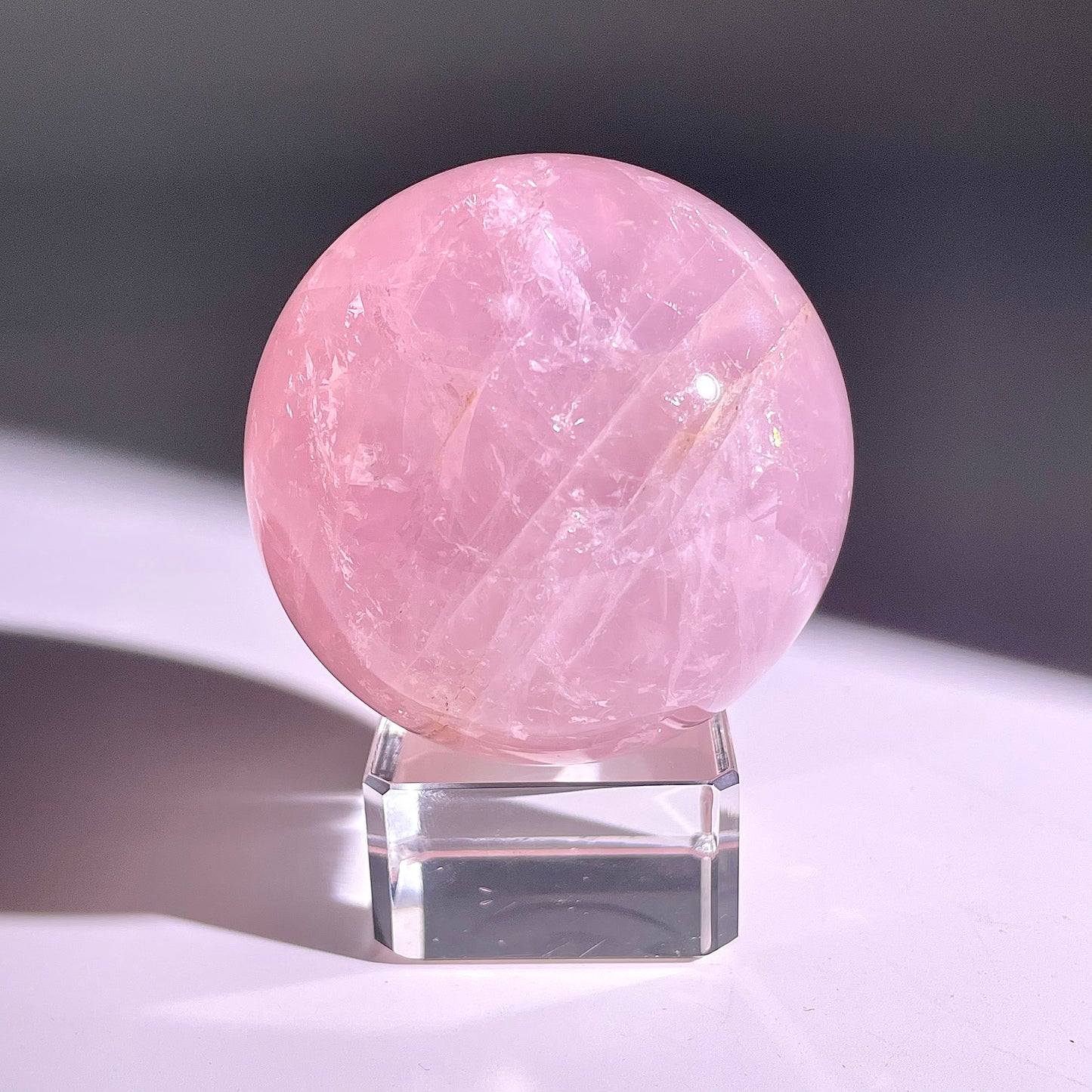 B67◇1点物◇ローズクォーツ ボール◇63×63×63mm◇天然石・鉱物・パワーストーン