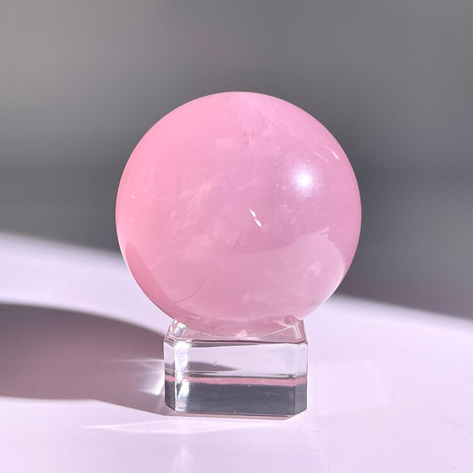 B68◇1点物◇ローズクォーツ ボール◇52×52×52mm◇天然石・鉱物・パワーストーン