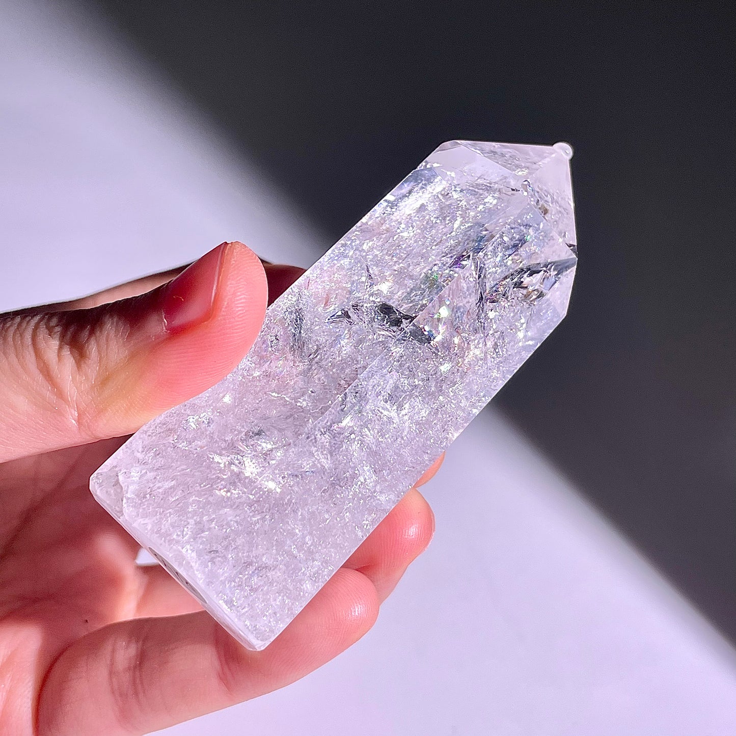 B163◇1点物◇水晶アゼツライト ピラー◇82×31×20mm◇天然石・鉱物・パワーストーン