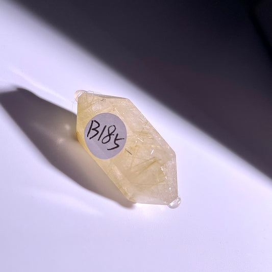 B185◇1点物◇ルチルクォーツ ダブルポイント◇32×12×12mm天然石・鉱物・パワーストーン