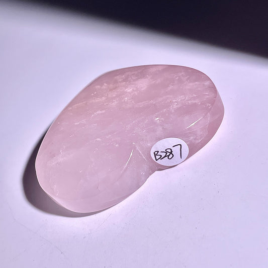 B287◇1点物◇ローズクォーツ ハート◇41×54×15mm◇天然石・鉱物・パワーストーン
