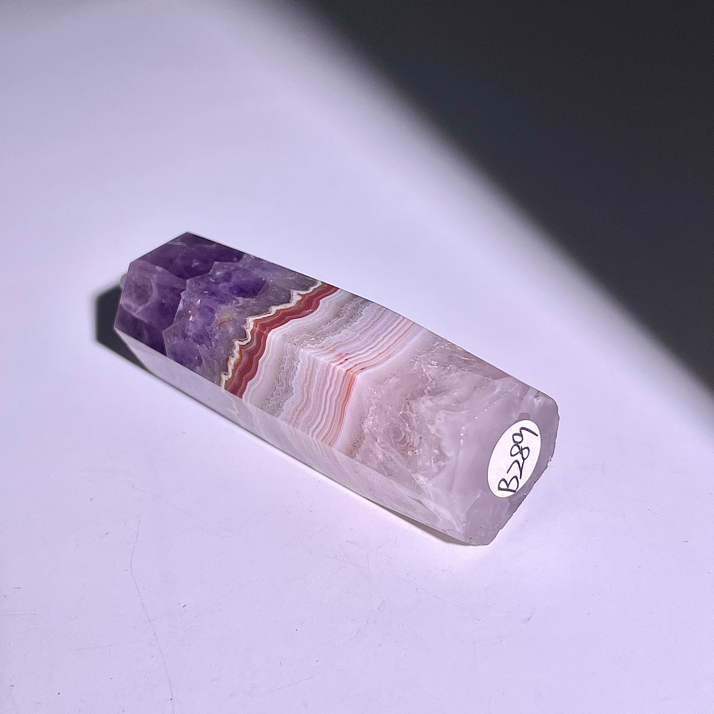 B289◇1点物◇夢幻の紫瑪瑙 ピラー◇78×24×20mm◇天然石・鉱物・パワーストーン