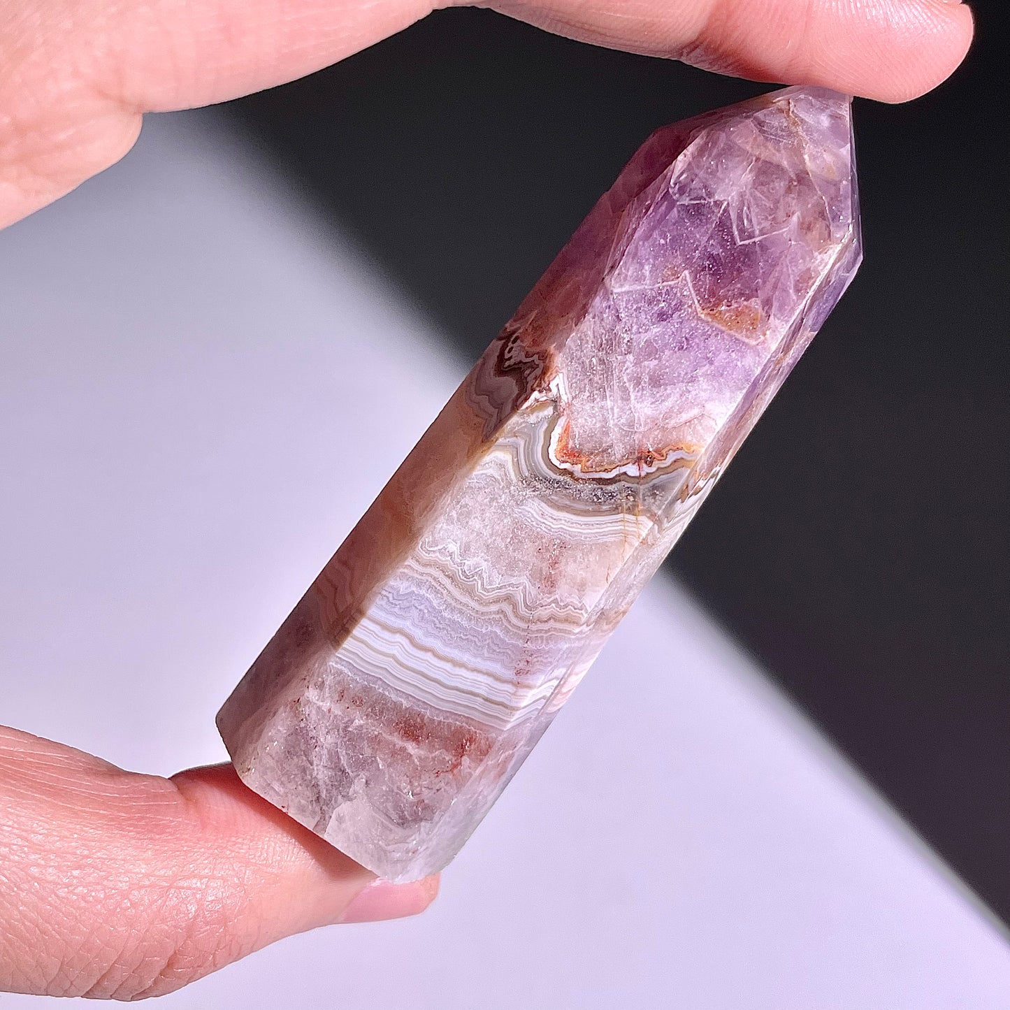 B297◇1点物◇夢幻の紫瑪瑙 ピラー◇73×23×22mm◇天然石・鉱物・パワーストーン