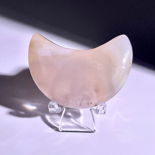 B324◇1点物◇桜瑪瑙 ムーン◇54×30×14mm◇天然石・鉱物・パワーストーン