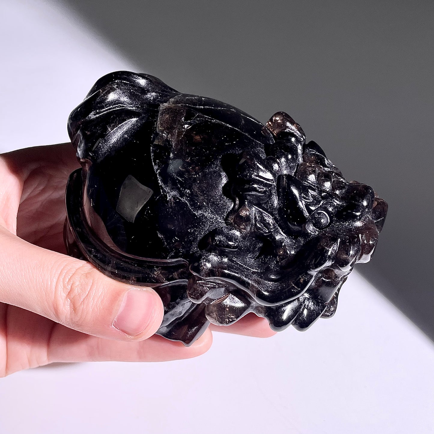 B405◇1点物◇モリオン 竜亀◇100×75×55mm◇天然石・鉱物・パワーストーン