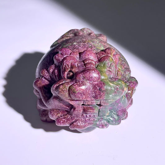 B413◇1点物◇ルビーインゾイサイト 竜亀◇69×63×46mm◇天然石・鉱物・パワーストーン