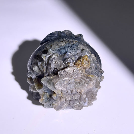B415◇1点物◇モスアゲート 竜亀◇63×60×51mm◇天然石・鉱物・パワーストーン