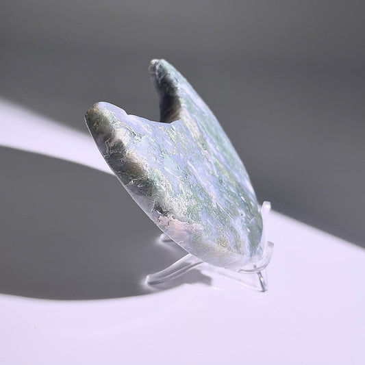 B428◇1点物◇モスアゲート ムーン◇120×68×17mm◇天然石・鉱物・パワーストーン