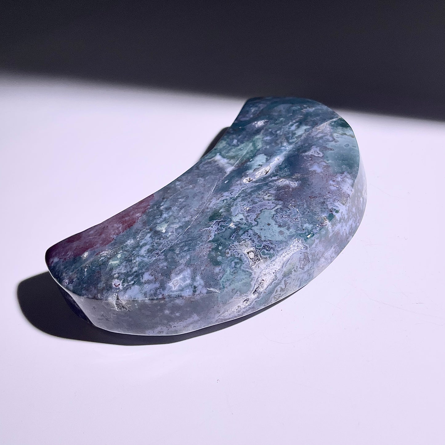 B432◇1点物◇モスアゲート ムーン◇112×58×21mm◇天然石・鉱物・パワーストーン