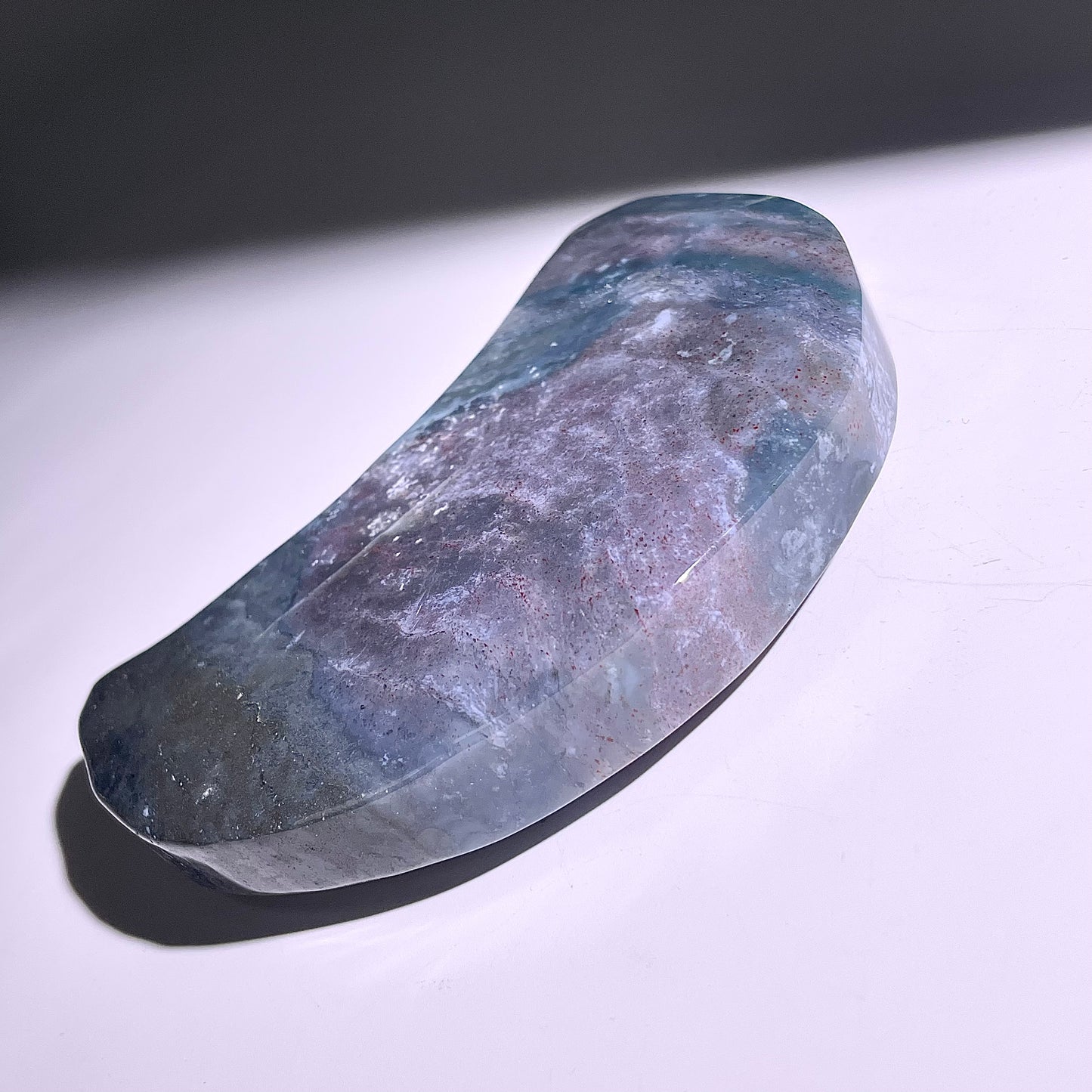 B434◇1点物◇モスアゲート ムーン◇122×66×22mm◇天然石・鉱物・パワーストーン