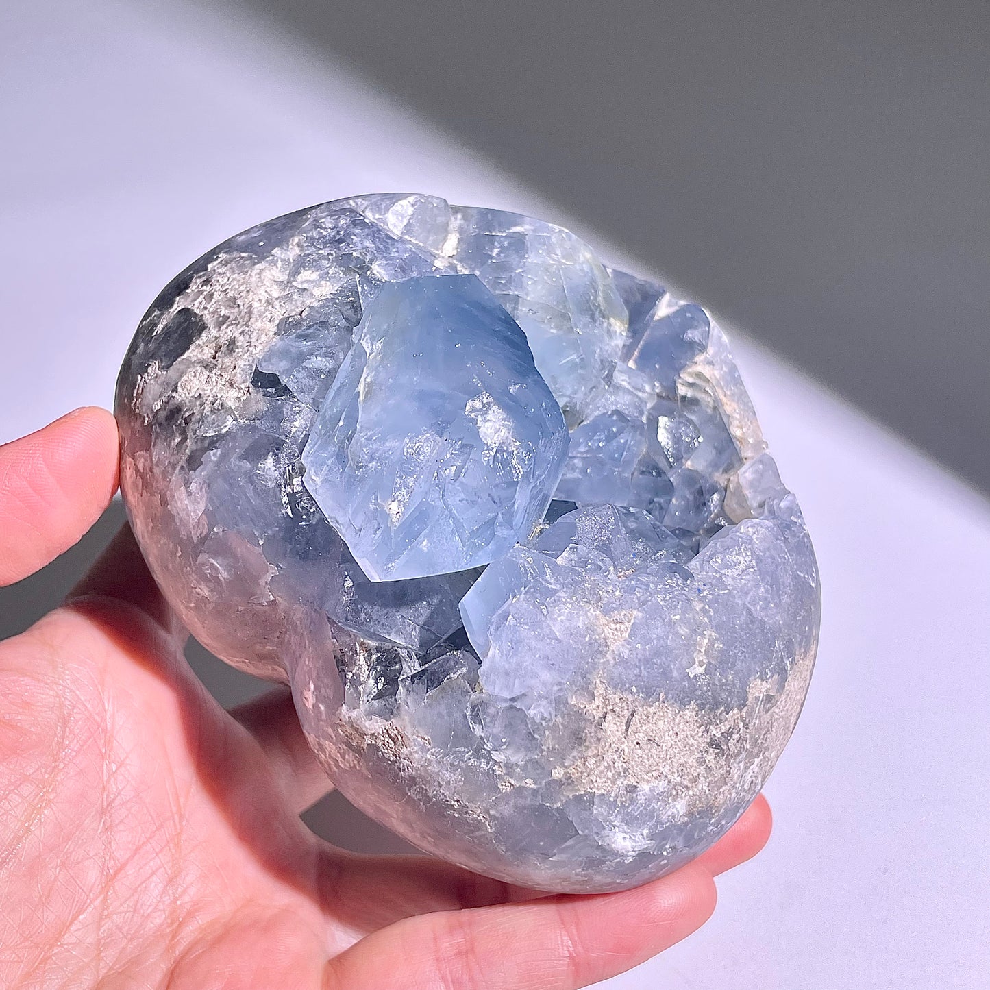 A168◇1点物◇セレスタイト ハート ◇98×111×70mm◇天然石・鉱物・パワーストーン