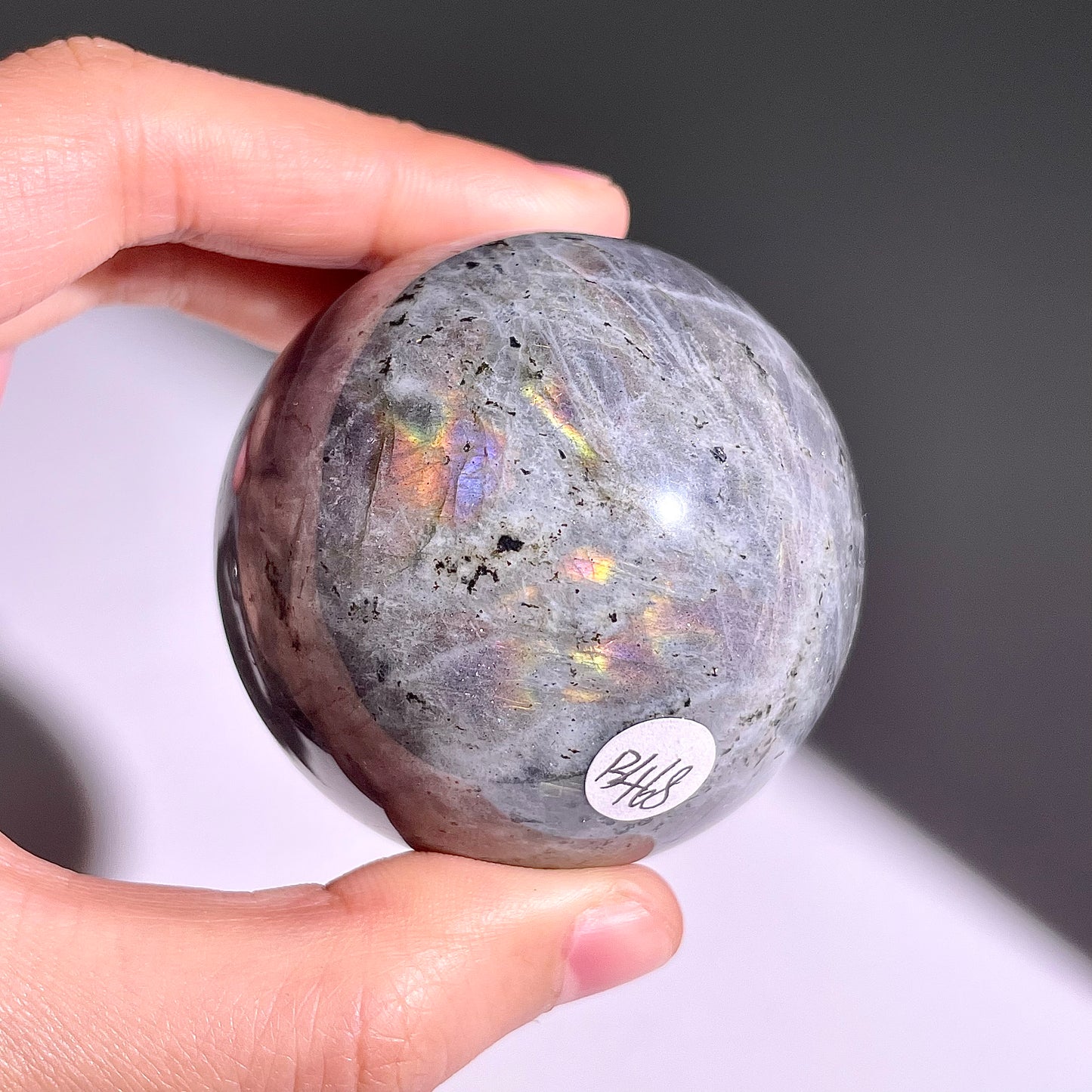 B468◇1点物◇ラブラドライト ボール◇52×52×52mm◇天然石・鉱物・パワーストーン