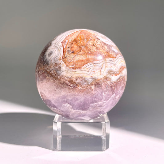 B479◇1点物◇アメジストのアゲート ボール◇58×58×58mm◇天然石・鉱物・パワーストーン
