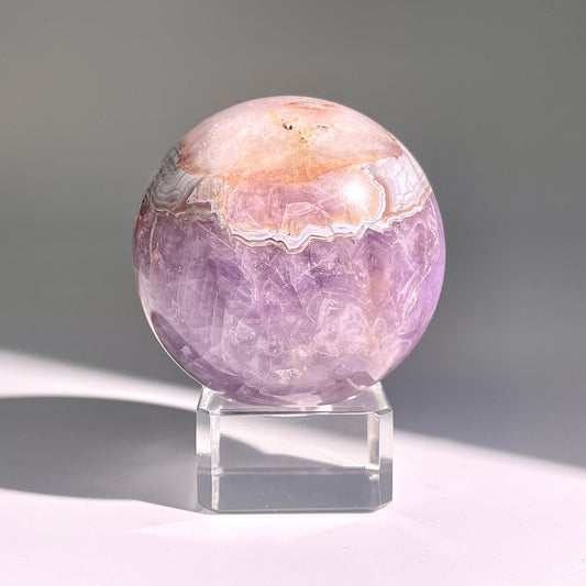 B482◇1点物◇アメジストのアゲート ボール◇56×56×56mm◇天然石・鉱物・パワーストーン