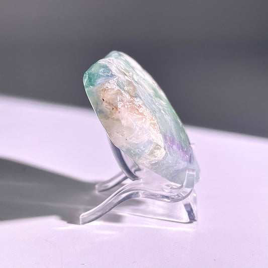 B562◇1点物◇フェザーフローライト ハート◇47×56×14mm◇天然石・鉱物・パワーストーン