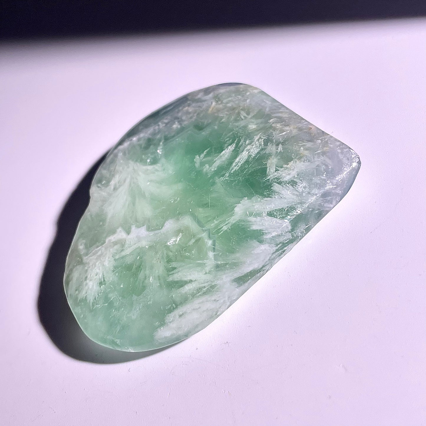 B566◇1点物◇フェザーフローライト ハート◇59×67×10mm◇天然石・鉱物・パワーストーン