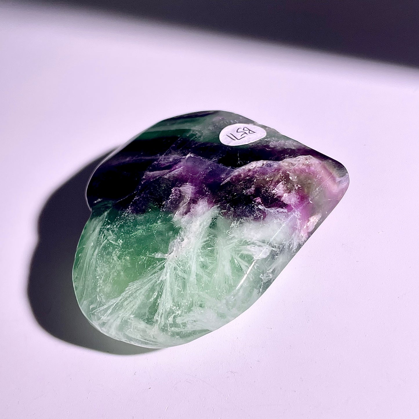 B571◇1点物◇フェザーフローライト ハート◇53×62×17mm◇天然石・鉱物・パワーストーン