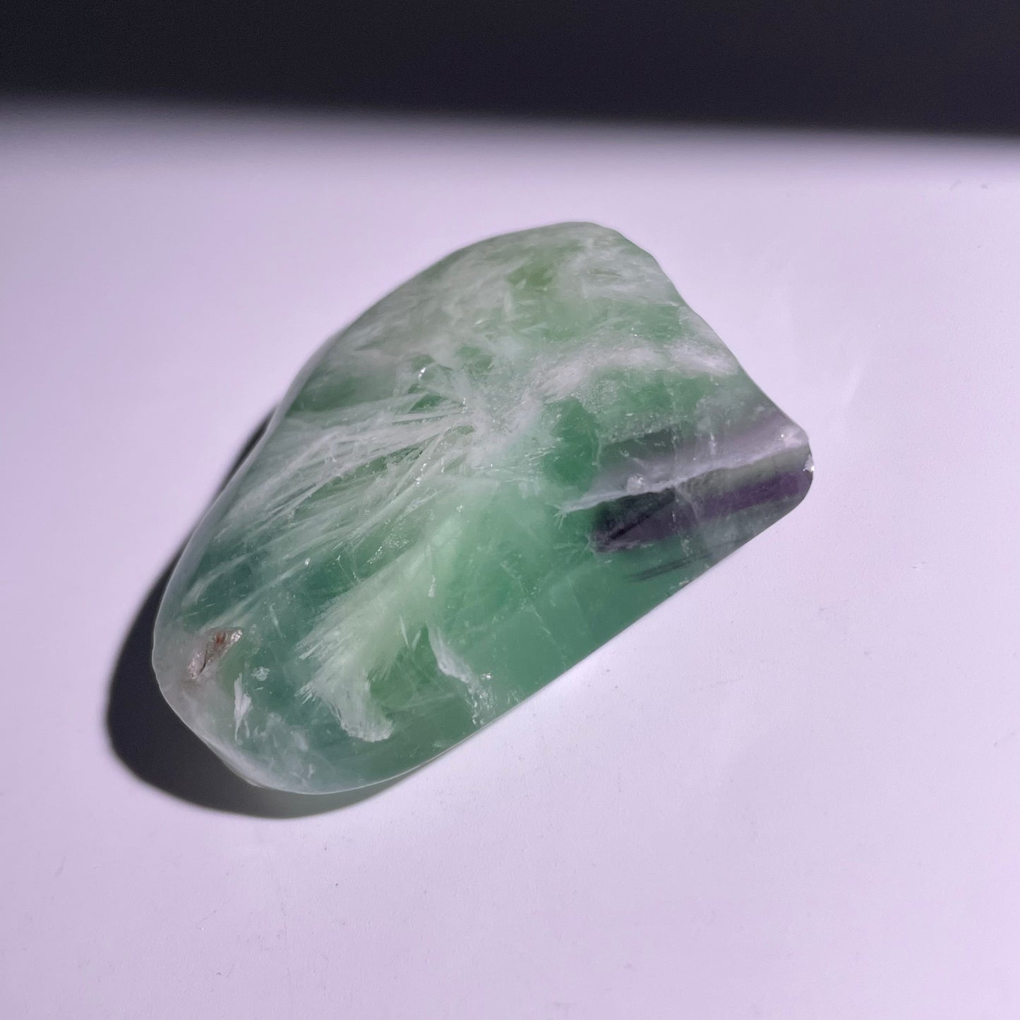 B576◇1点物◇フェザーフローライト ハート◇51×57×14mm◇天然石・鉱物・パワーストーン