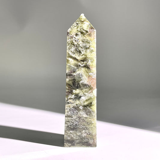 B618◇1点物◇緑マイカ ピラー◇128×30×27mm◇天然石・鉱物・パワーストーン