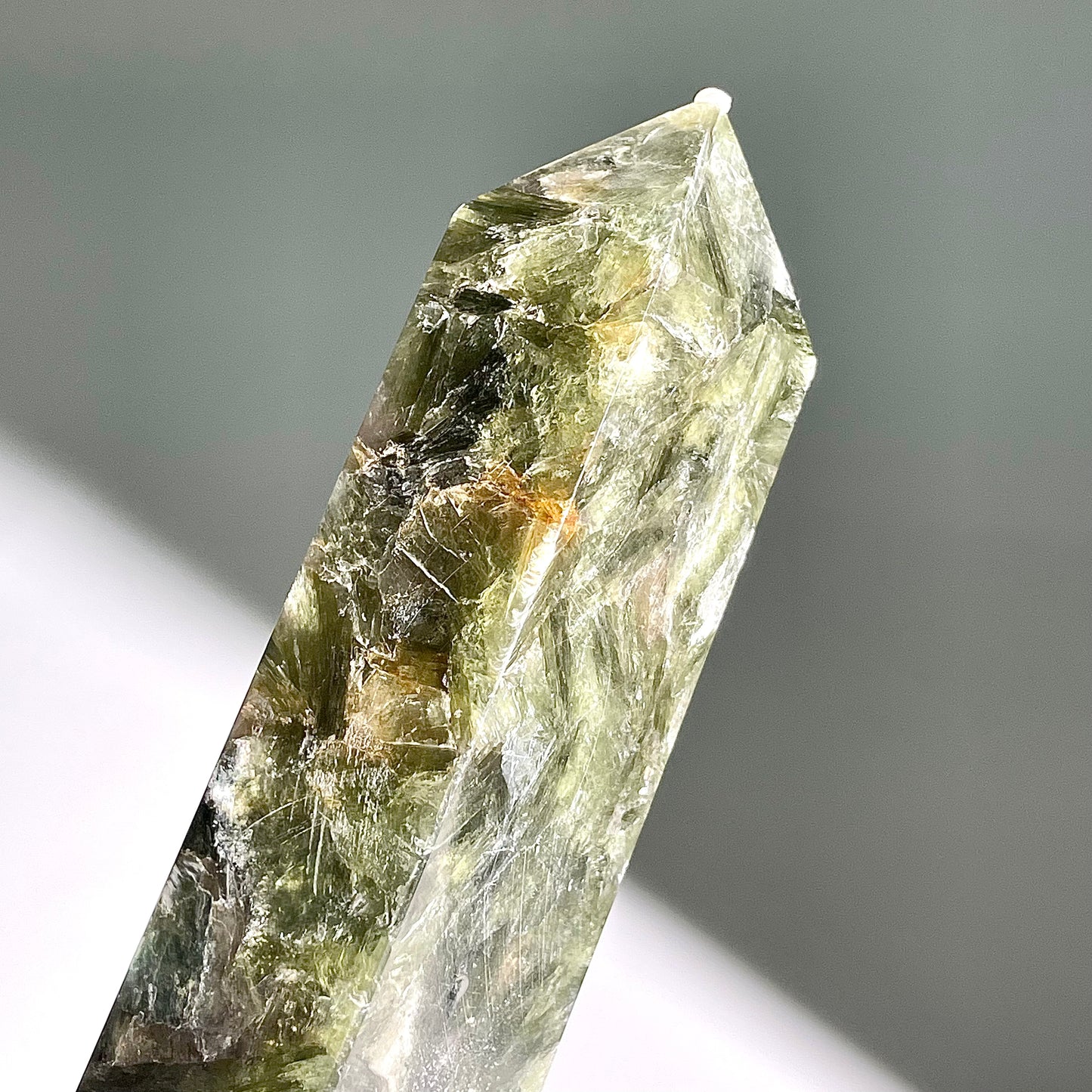 B621◇1点物◇緑マイカ ピラー◇150×27×29mm◇天然石・鉱物・パワーストーン