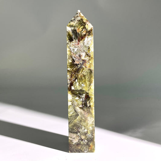 B622◇1点物◇緑マイカ ピラー◇153×29×28mm◇天然石・鉱物・パワーストーン