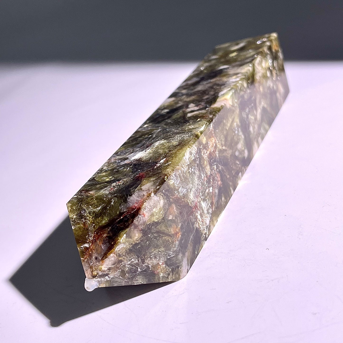 B622◇1点物◇緑マイカ ピラー◇153×29×28mm◇天然石・鉱物・パワーストーン