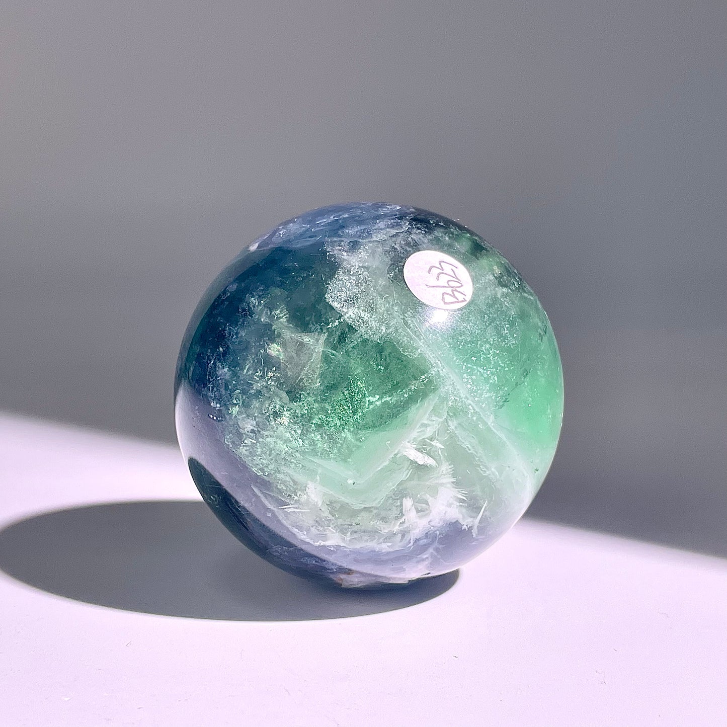 B623◇1点物◇フェザーフローライト ボール◇57×57×57mm◇天然石・鉱物・パワーストーン