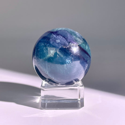 B625◇1点物◇フェザーフローライト ボール◇43×43×43mm◇天然石・鉱物・パワーストーン