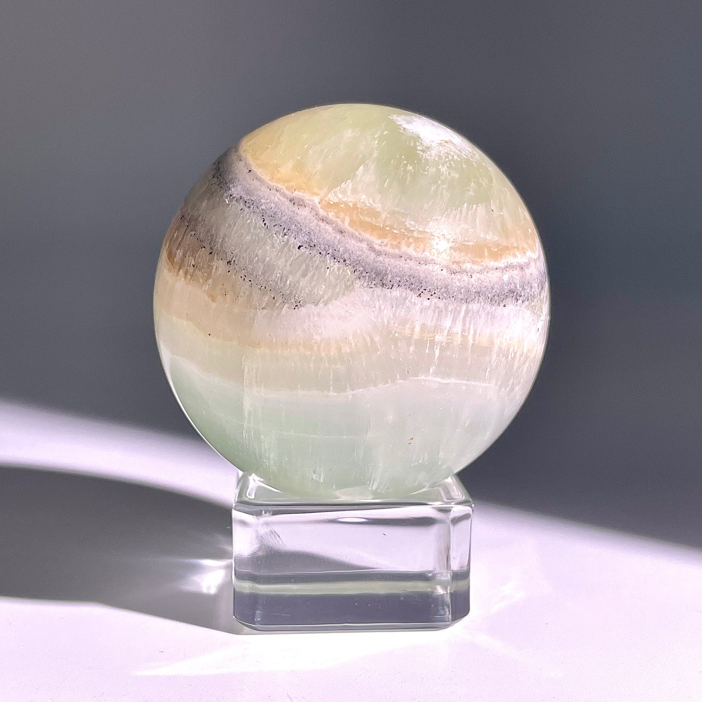 B634◇1点物◇カリブカルサイト ボール◇51×51×51mm◇天然石・鉱物・パワーストーン