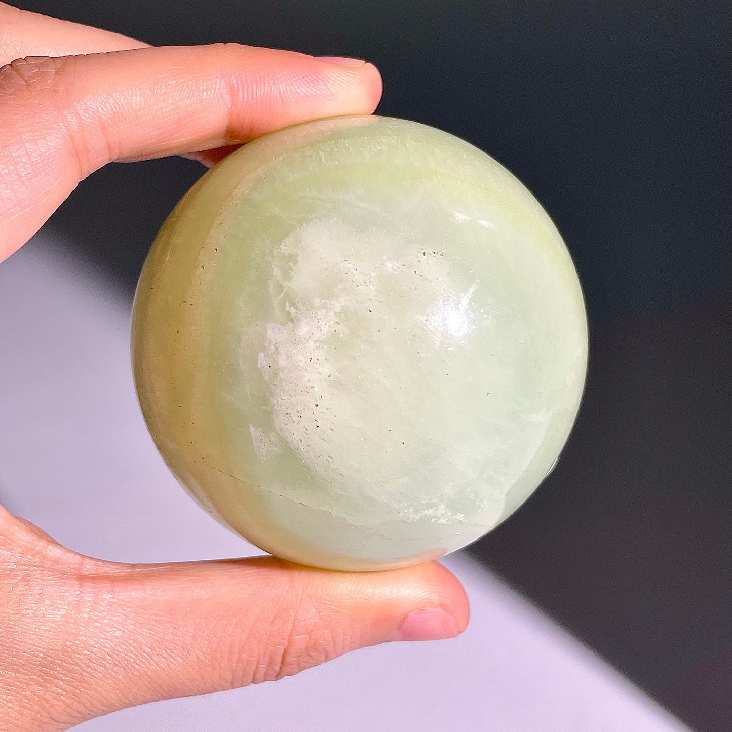 B636◇1点物◇カリブカルサイト ボール◇62×62×62mm◇天然石・鉱物・パワーストーン