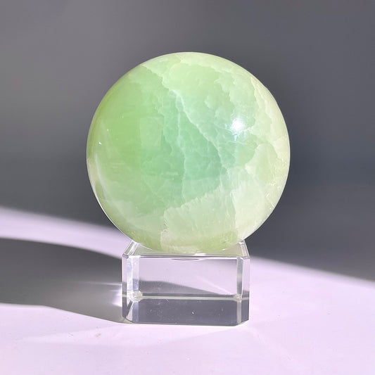 B638◇1点物◇カリブカルサイト ボール◇65×65×65mm◇天然石・鉱物・パワーストーン