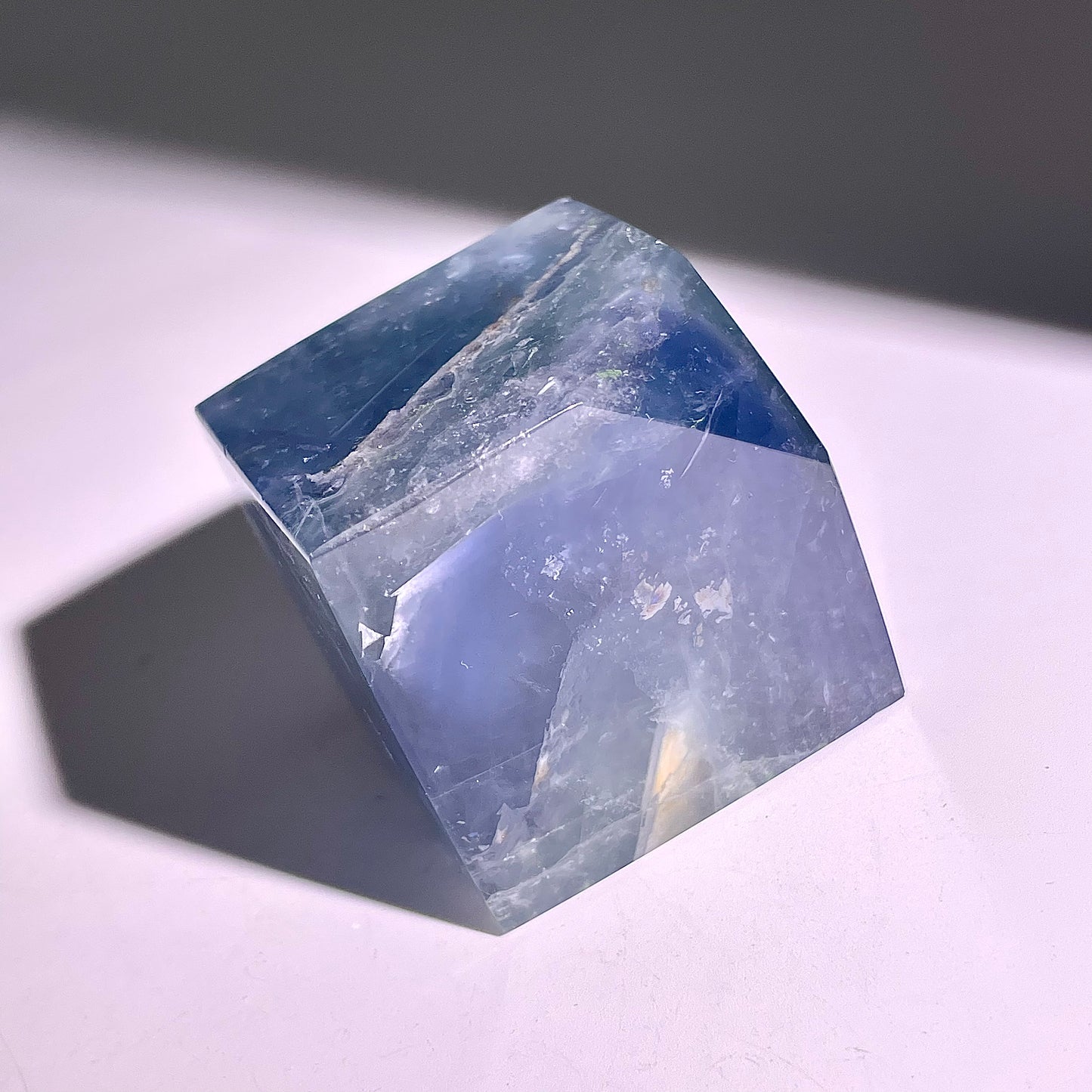 B656◇ブルーフローライト スクエア◇39×36×38mm◇天然石・鉱物・パワーストーン