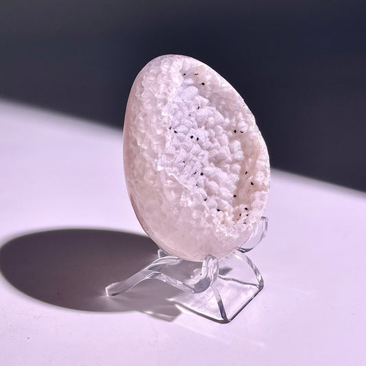 B661◇彩晶マシュマロ エッグ◇52×43×26mm◇天然石・鉱物・パワーストーン