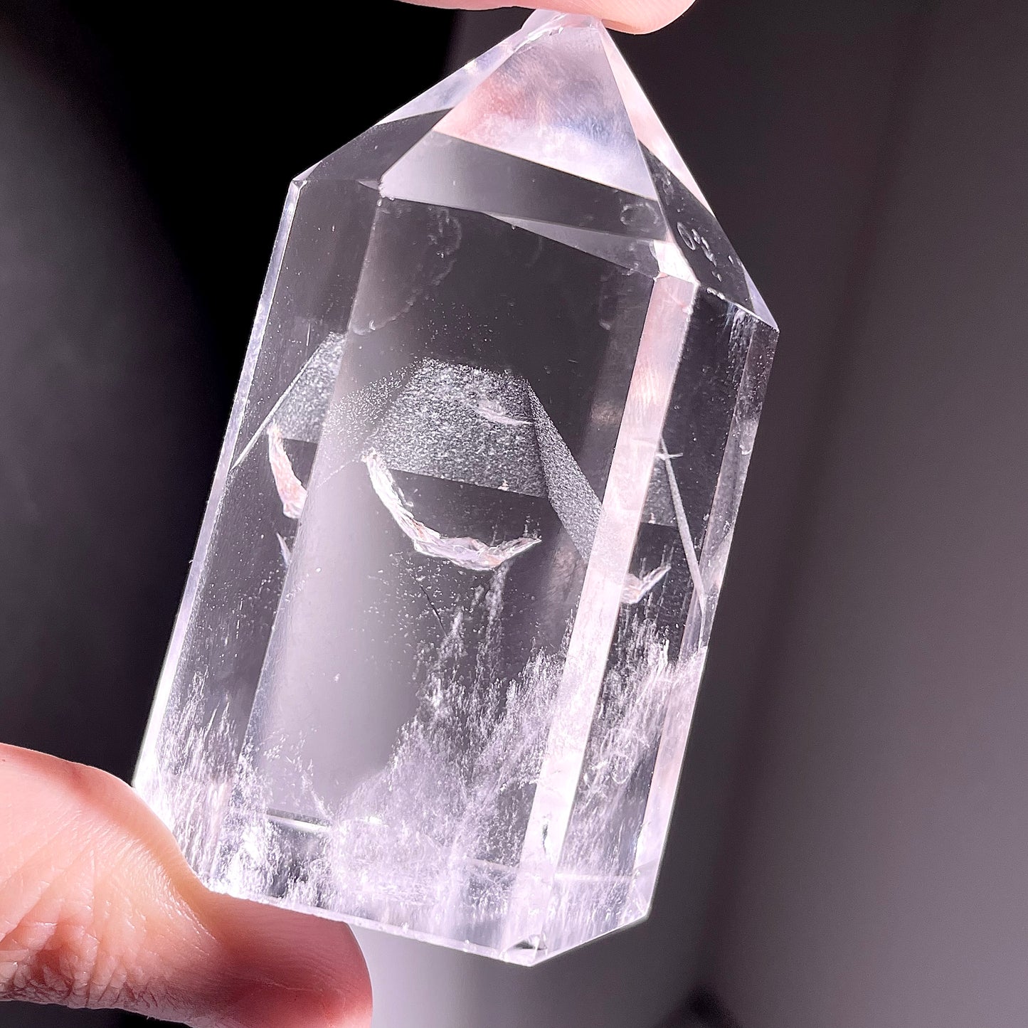 B713◇青い針の水晶 ピラー◇52×27×14mm◇天然石・鉱物・パワーストーン