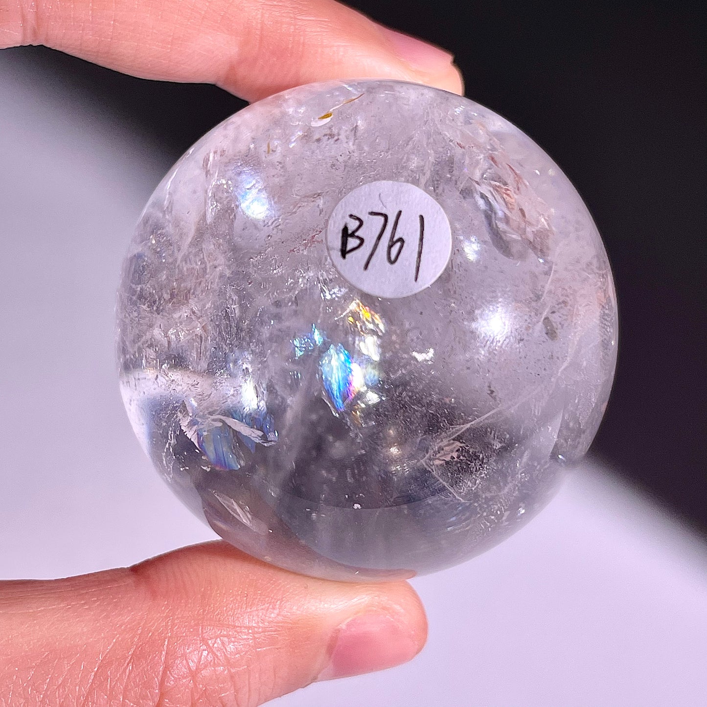 B761◇水晶アゼツライト ボール◇36×36×36mm◇天然石・鉱物・パワーストーン