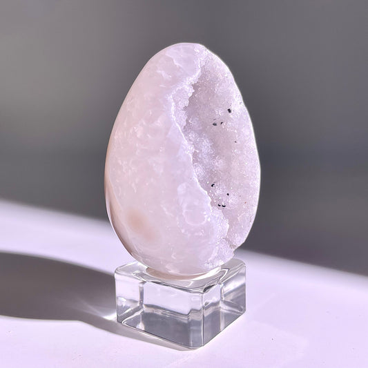 B765◇彩晶マシュマロ エッグ◇54×35×26mm◇天然石・鉱物・パワーストーン