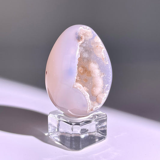 B774◇彩晶マシュマロ エッグ◇46×34×28mm◇天然石・鉱物・パワーストーン