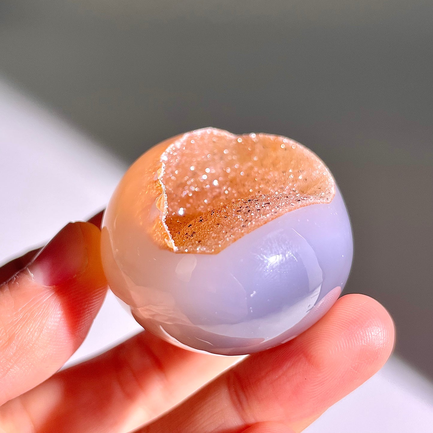 B780◇彩晶マシュマロ エッグ◇52×39×31mm◇天然石・鉱物・パワーストーン
