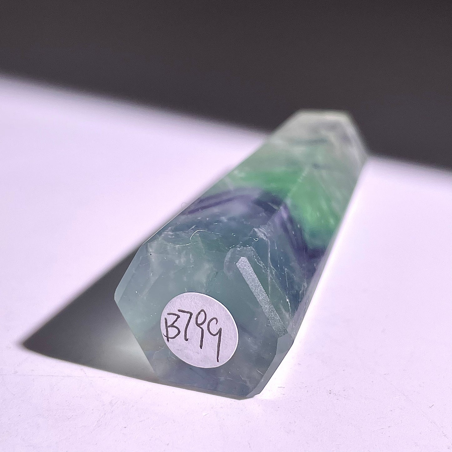 B799◇フェザー フローライト ピラー◇93×21×21mm◇天然石・鉱物・パワーストーン