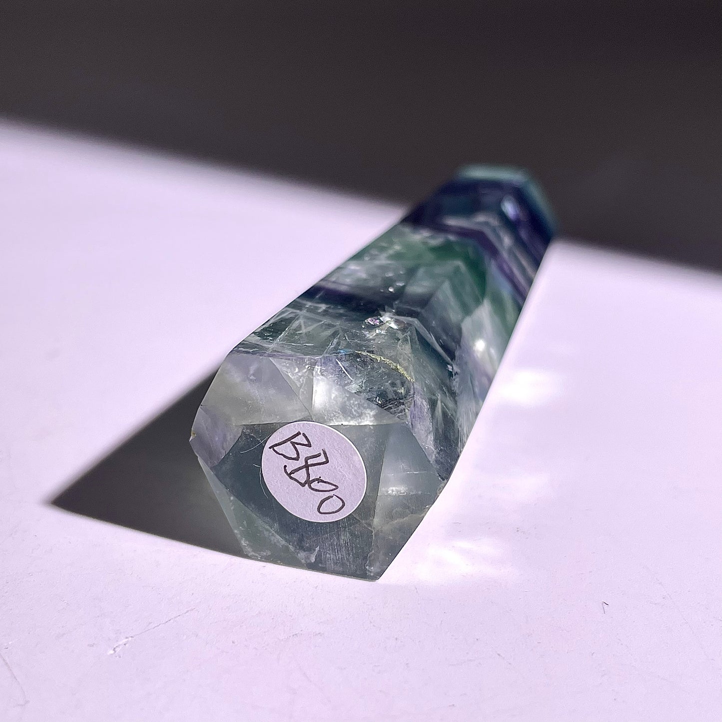 B800◇フェザー フローライト ピラー◇102×22×23mm◇天然石・鉱物・パワーストーン