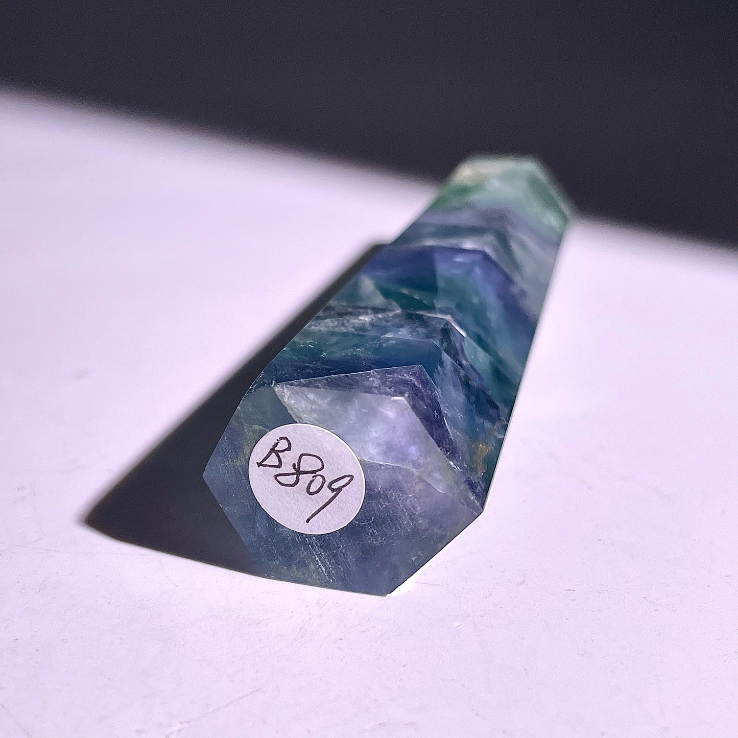 B809◇フェザー フローライト ピラー◇104×23×18mm◇天然石・鉱物・パワーストーン
