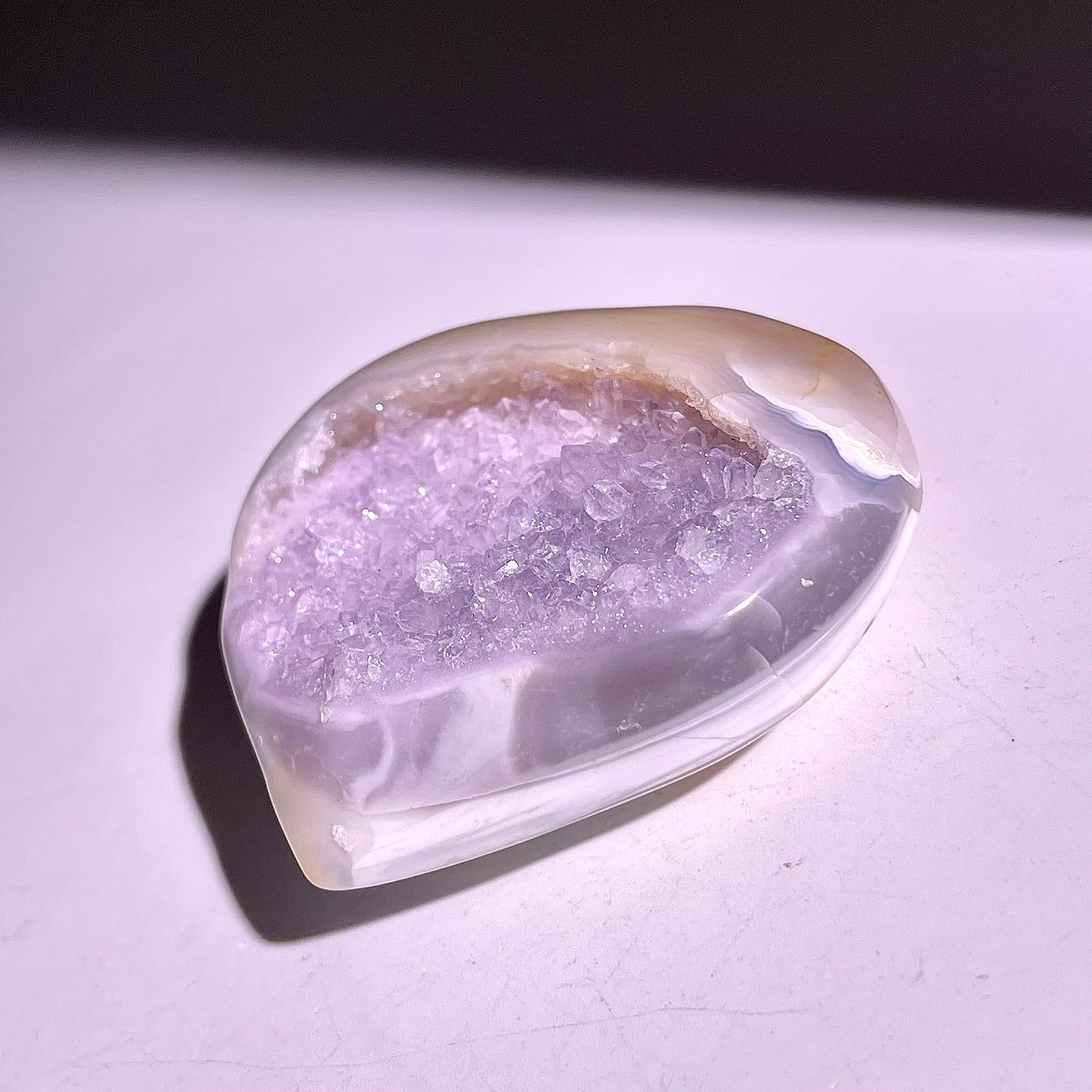 B833◇彩晶マシュマロ エッグ◇42×47×14mm◇天然石・鉱物・パワーストーン