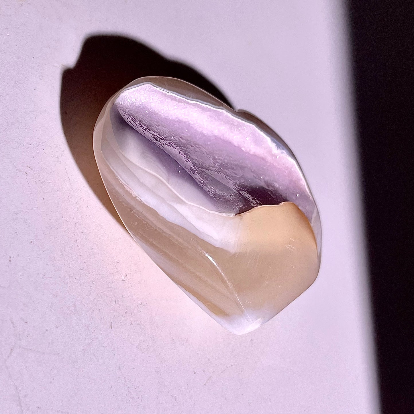 B835◇彩晶マシュマロ エッグ◇26×37×8mm◇天然石・鉱物・パワーストーン