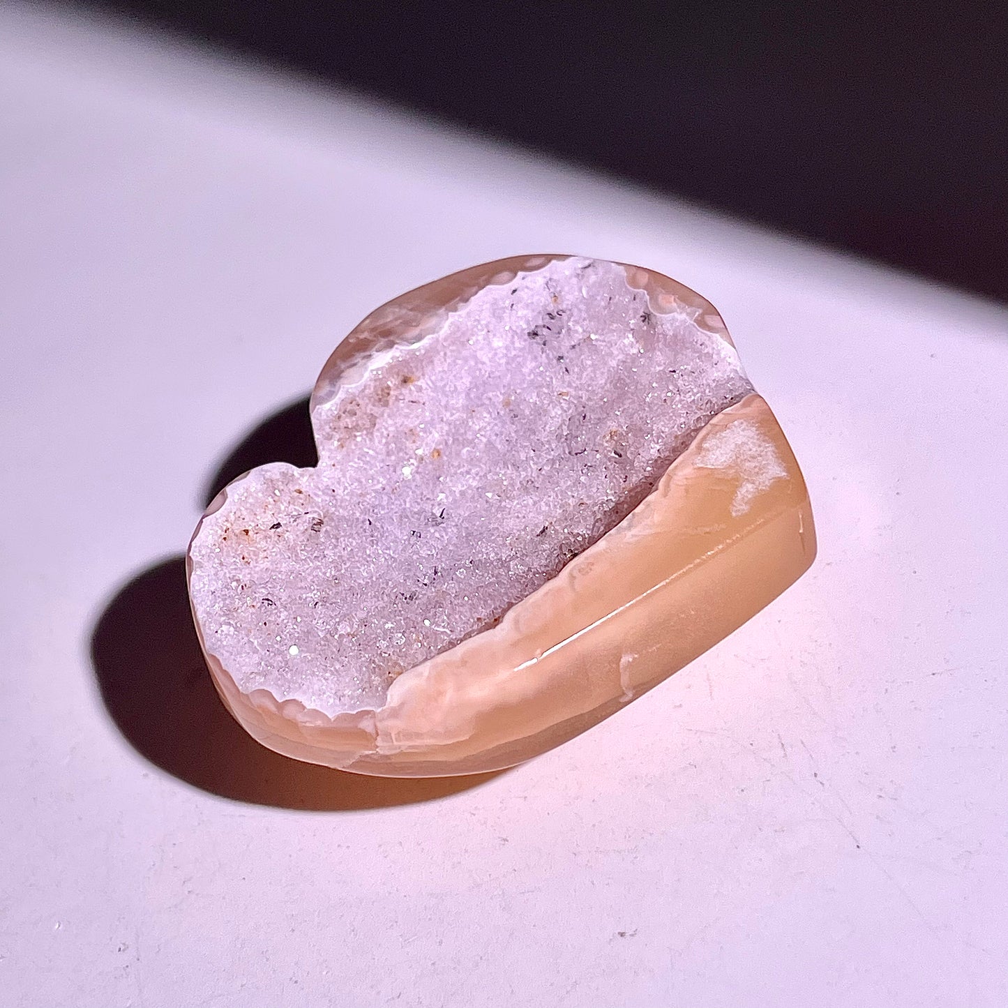 B836◇彩晶マシュマロ エッグ◇32×42×4mm◇天然石・鉱物・パワーストーン