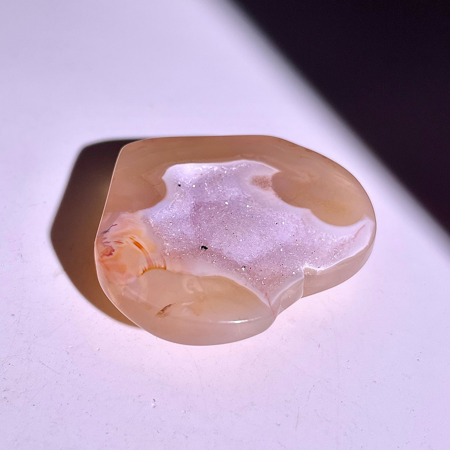 B839◇彩晶マシュマロ エッグ◇31×41×3mm◇天然石・鉱物・パワーストーン