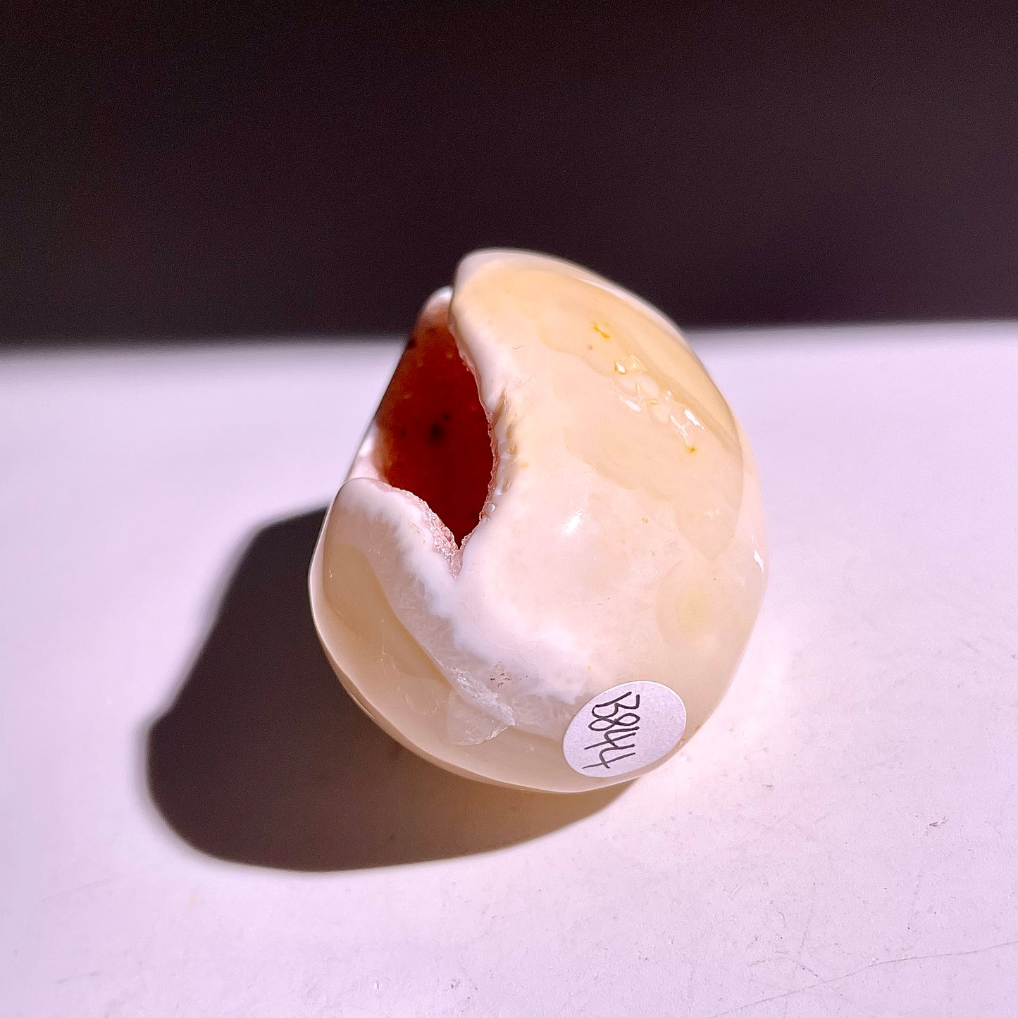 B844◇彩晶マシュマロ エッグ◇44×26×23mm◇天然石・鉱物・パワーストーン