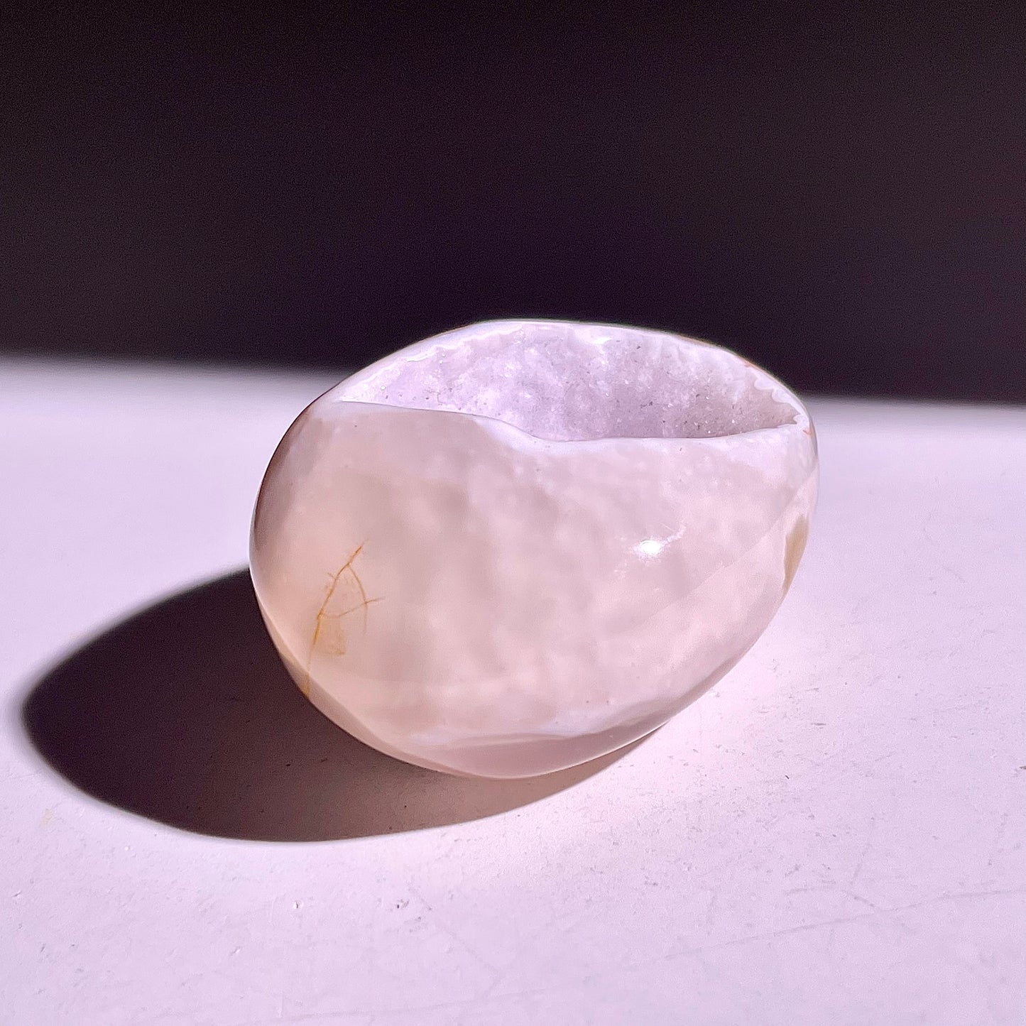 B848◇彩晶マシュマロ エッグ◇40×33×23mm◇天然石・鉱物・パワーストーン