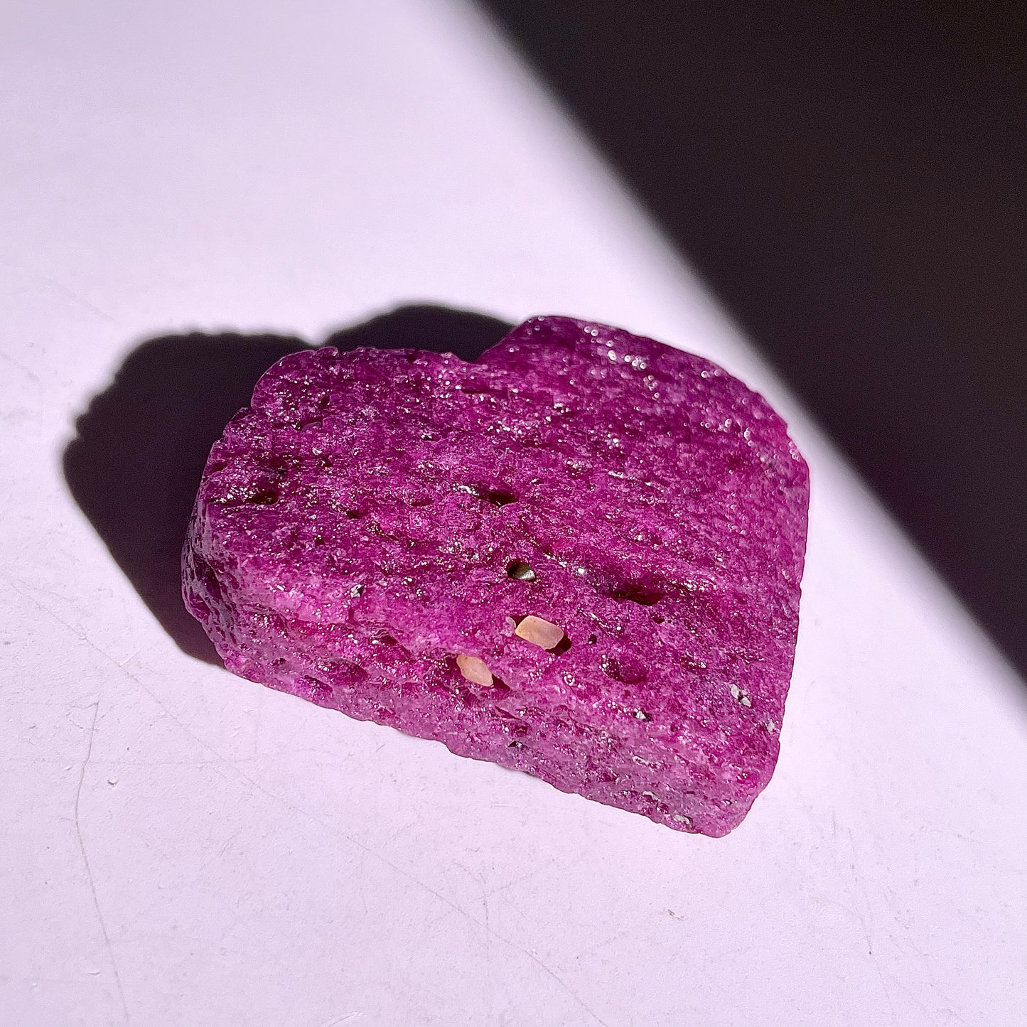 B863◇ルビー ハート◇46×59×18mm◇天然石・鉱物・パワーストーン